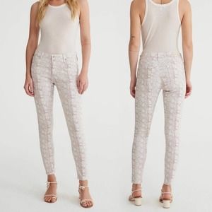 AG Adriano Goldschmied The Prima Ankle Snakeskin Jeans 27R